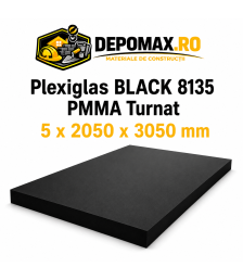 Plexiglas Black 8135 PMMA turnat satinat 1 fata 5 x 2050 x 3050 mm